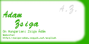 adam zsiga business card