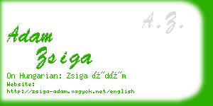 adam zsiga business card